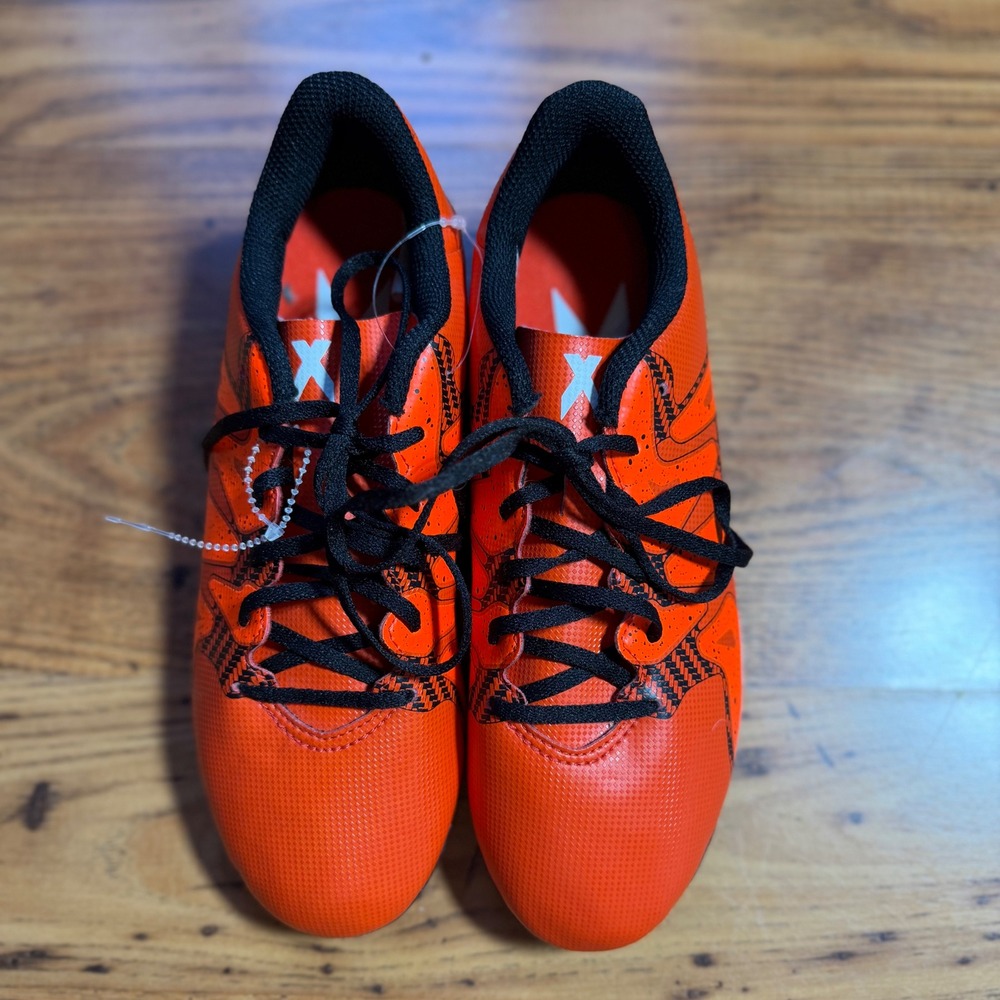 Adidas X 15.4 FxG Soccer Cleats Solar Orange Black S83163 Youth Size 4